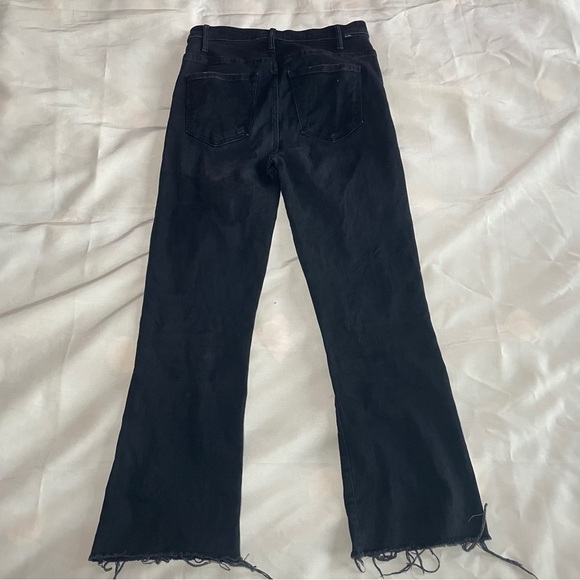 MOTHER- High Rise The Hustler Ankle Fray Straight Leg Black Not Guilty Size 26 - Picture 6 of 10